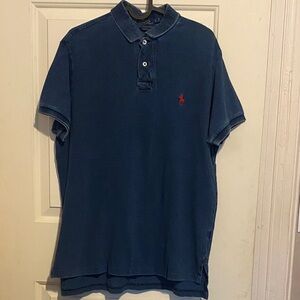 Preowned, Great Condition POLO Ralph Lauren Men’s Size L ‘Custom Fit’ Blue Polo